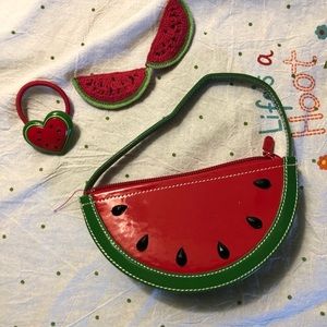 Watermelon purse with hair accessories